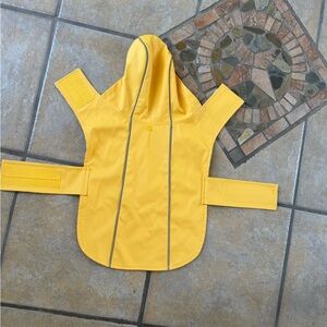 Yellow Hooded Dog Raincoat
